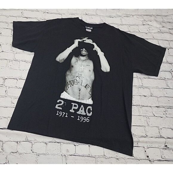 *RARE* Y2K Vintage Tupac Shakur Thug Life 1971-1996 Memorial Rap Tee T-Shirt